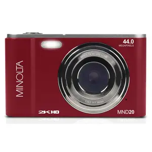 Minolta MND20 44 MP 2.7K Ultra HD Digital Camera (Red)