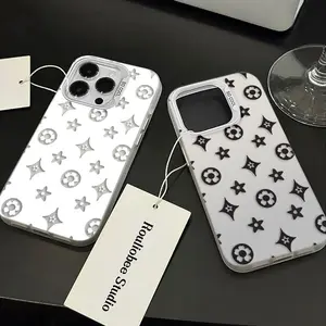 Trendy Monogram Pattern Phone Case for iPhone&Samsung 17 Pro Max/17 Air/16 Plus/15/14/13/12/11 Series - Shockproof & Stylish Protective Cover, Perfect Christmas & Halloween Gift for Girlfriend, Family & Friends