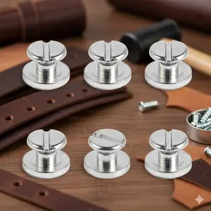 Heavy Duty Metal Binding Screw Rivet Kit 20pcs & 10pcs for Leather Craft, Album, Wallet. DIY Brass Reinforcement Fasteners, Desktop Calendar Menu Fixing, Industrial Hardware Repair Parts.