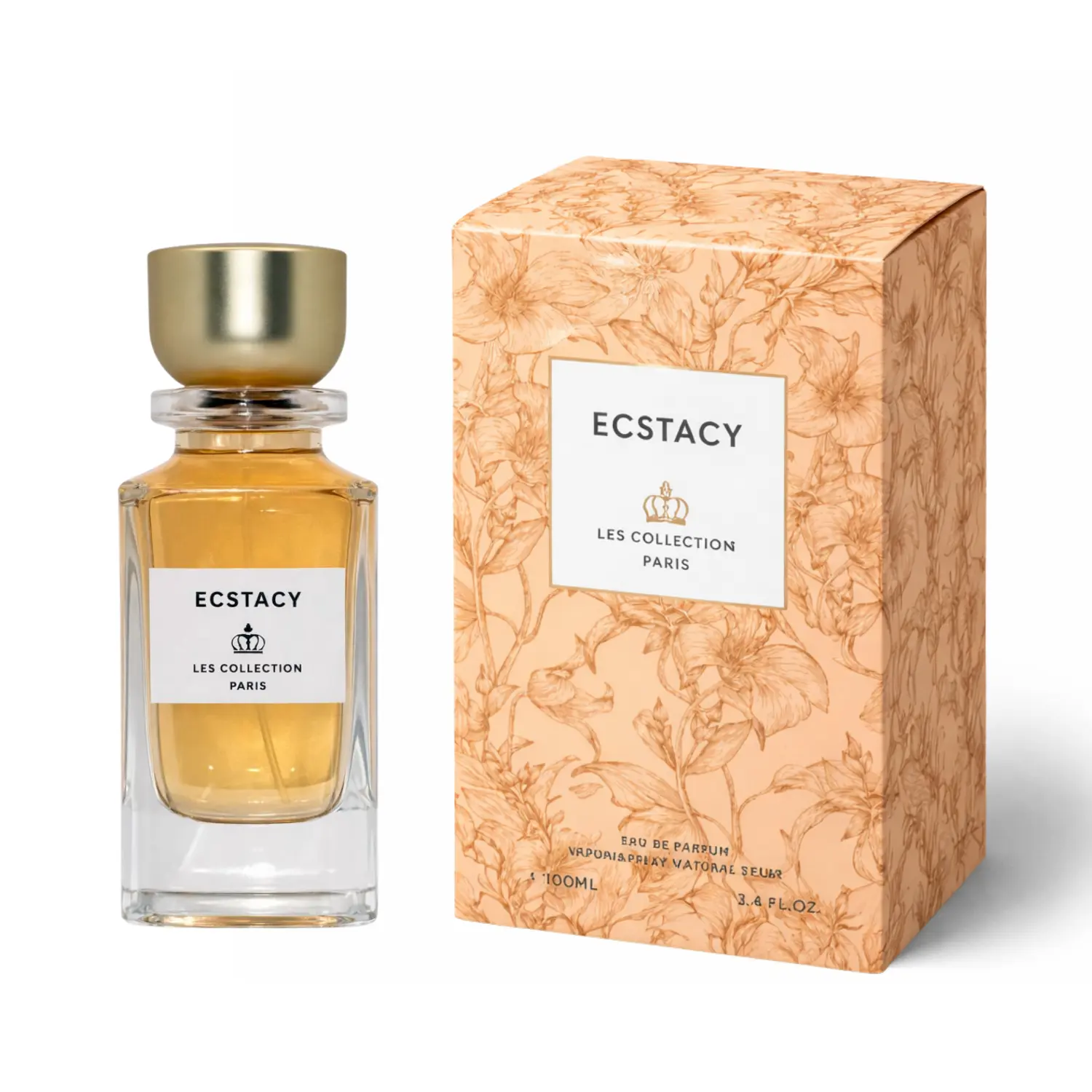 Ecstasy, Jean Rish, Women Perfume, Eau De Parfum (3.4 Fl Oz / 100ml) with Vanilla Caviar, Vanilla Infusion and Lavender, Long Lasting and Luxury Fragrance, Made in USA