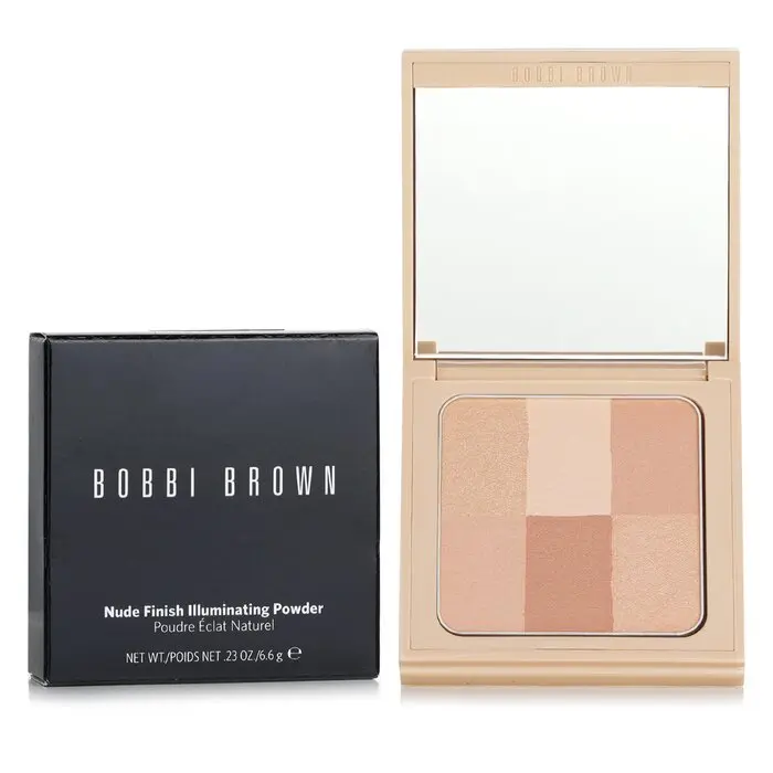 Bobbi Brown Nude Finish Illuminating Facial Powder - #Buff Beauty, Translucent Soft Powder for Blendable Application with Brush Compatibility, Pressed, Beauty Cosmetics