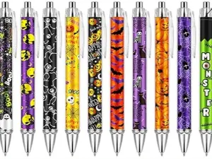 Halloween Decorated Pens - 10 Pack - Assorted Selection