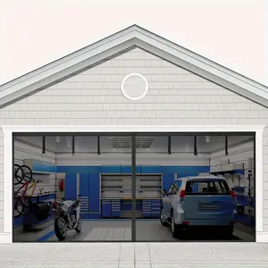 Garage Door Curtain, Magnetic Garage Door Screen, Breathable Garage Door Screen, Easy To Assemble & Pass, Prevents Unwanted Animals, Screen Door Mesh