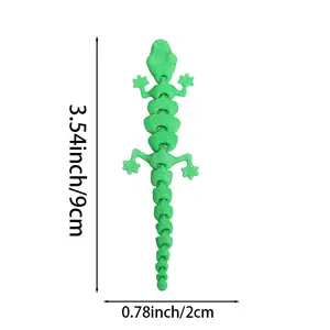 50-Piece 3D Printed Colorful Gecko Wall Decorations - Super Cute Wall Art Decor with Colorful Designs, Home Ornaments for Room Decor & Holiday Gifts (Random Colors) Artistic Decorative Statues