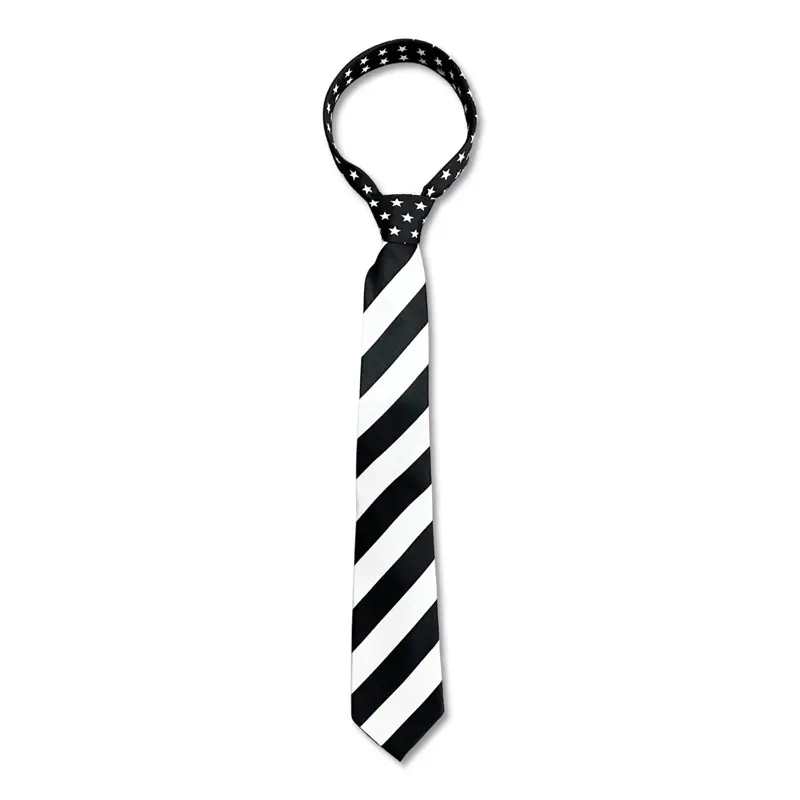 Black & White Stars Stripes Tie Black & White Stars Stripes Tie