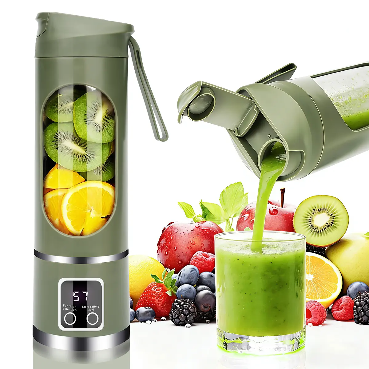 Ultimate Portable Blender Cup – USB Rechargeable Mini Juicer & Smoothie Maker, Ice Crusher for Protein Shakes, Baby Food & Fresh Juice, Leak-Proof Personal Blender for Travel, Gym, Office & Back to School, Easy to Clean Food-Grade Juicer Machine