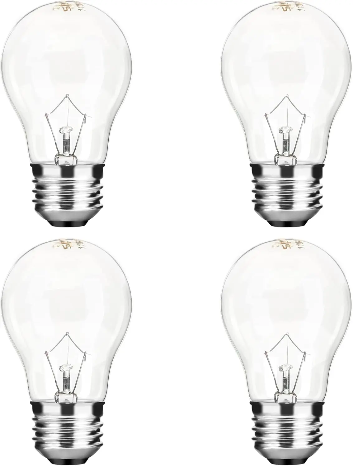 A15 Appliance Oven Light Bulb, E26 Medium Base, 40W Power, 120V Warm White, 400Lumens, 1000 Hours Lifetime, 500-Degree High-Temperature Resistant Appliance Part for Refrigerator, Over Stove