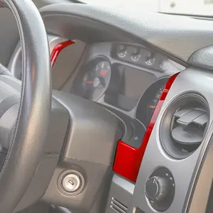 Carbon Fiber Dashboard Decor Trim Cover, Laser-Cut Polyurethane Car Interior Kit, Car Accessories for Ford F150 2009-2014 Interior Decal Vehicle