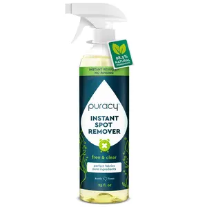 Puracy Instant Spot Remover & Cloth Stain Remover (25oz, Free & Clear) Cleaner Cleaning Household