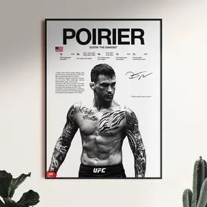 Dustin Poirier Poster, Ufc Wall Print, MMA Digital Download, Ufc Fighter Printable, Poirier Champion Print, Lightweight Ufc Gift Decor Photo (No Frame)