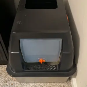 TOPYANGS Flip-top Stainless Steel Cat Litter Box, 3-in-1,Splash-Proof, Odor-Resistant, Detachable Cover,Multi-Functional,flip lid,Best Gift