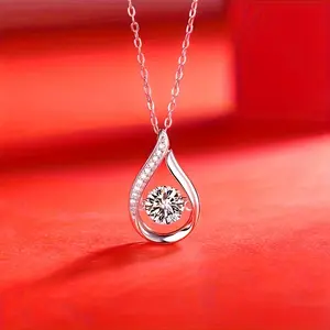 Exquisite Sparkling Pendant Necklace - Minimalist Elegant Clavicle Chain for Women, Versatile Jewelry for Engagement, Wedding & Anniversary, Exclusive Gift Choice