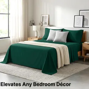 3pcs/4pcs 100% Microfiber Bed Sheets Set - Bamboo Cooling Bed Sheets Queen Size - Ultra-Soft Cooling Bedclothes Suitable for Hot Sleepers, Deep Pocket Fits Most Mattresses, Double-Stitched Sheets, Machine Washable Bamboo Fabric (Queen Bed Sheets)