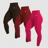 Gymreapers Infinity Women's Seamless Leggings 3-Pack, Stretchy High Waist Tummy Control & Scrunch Butt, Squat Proof Breathable Activewear for Gym & Yoga, Scrunch Sports Leggings