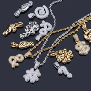 Unisex Real Gold-Plated Eco-Friendly Metal Iced Out Pendant - Question Mark & Dollar Sign Symbols, Hip Hop Iconic Style, Native Vibe Fashion Jewelry for Self-Expression, Must-Have Gift Necklace