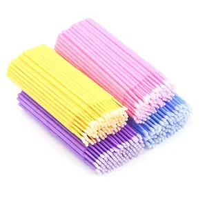 50pcs Disposable Micro Brushes Micro Swabs Eyelash Micro Applicators for Makeup Beauty Micro Wands Brush Makeup Beauty Tool Kits