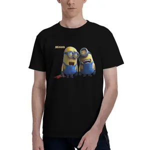 Minions Funny Graphic T-Shirt, Cute Cartoon Despicable Me Tee for Men, Casual Cotton Short Sleeve Top, Gift for Movie Fans