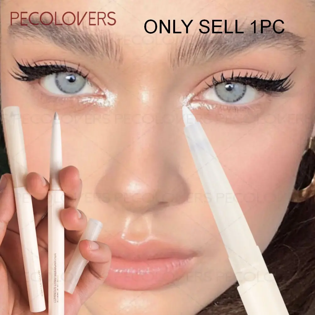 1PC Pearlescent Eyeshadow Pen, Highlighter Pen, Shimmer Glitter Eyeshadow Stick, Radiance, Waterproof and Anti-smudge, Brighten Eyes and Face, Enhance Eye Makeup, Multi-color Options, Suitable for Daily Makeup, Ideal Valentine's Gift for Women
