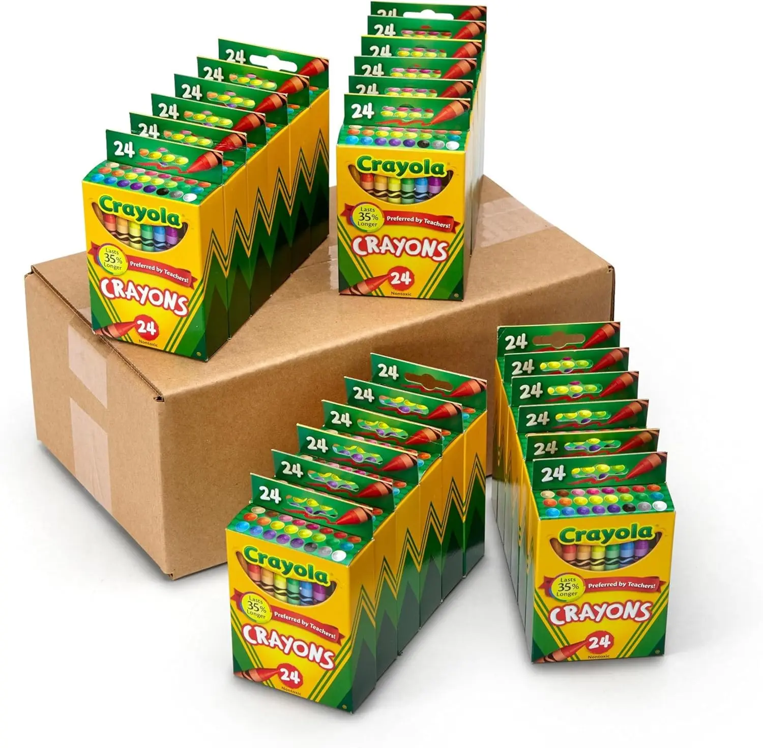 Crayola Crayons 24 Count (Pack of 24) – Coloring Supplies for Kids, Classroom Must-Haves for Teachers, Classic Colors