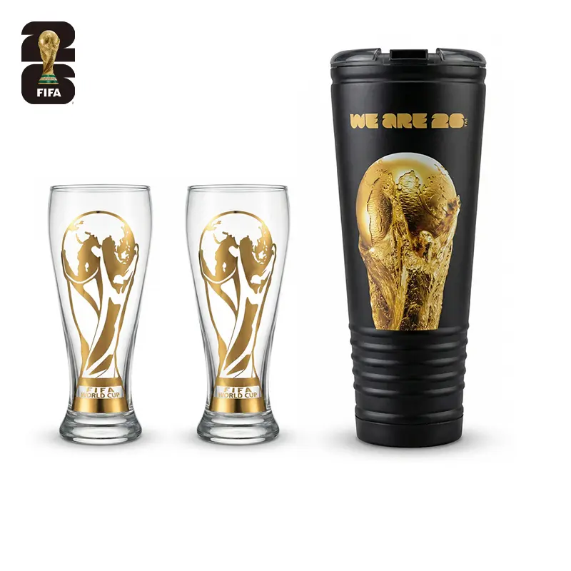 Rowdy Cup+Trophy Glass Beer set1