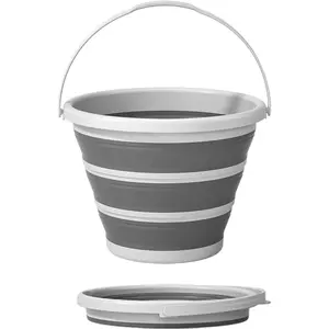 2.6 Gallon Collapsible Bucket – Foldable BPA-Free Portable Water Bucket for Camping, Car Wash & Cleaning