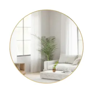 Umbra Hubba Wall Mirror | Enhance The Decor in any Room with this Decorative 34" Round Mirror Elegant Light Minimalist Durable