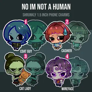No, I’m Not a Human ~1.5 In Phone Charms | LIMITED STOCK