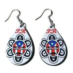 Puerto Rican Artisanal Earrings Set of 2 Pairs with Unique Design and Distinctive Style