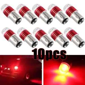 10pcs Car 12V LED Rear Taillight Tail Brake Light Strobe Flashing LED Lamp Motorcycle Warning Light Bulb Red Stronger Light 2026 For your cars