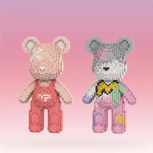 Bear Series Building Blocks, 3680pcs/set DIY Small Model Building Blocks, Creative Building Toy, Decompression Toy, Birthday Gift, Holiday Gift, Bricks