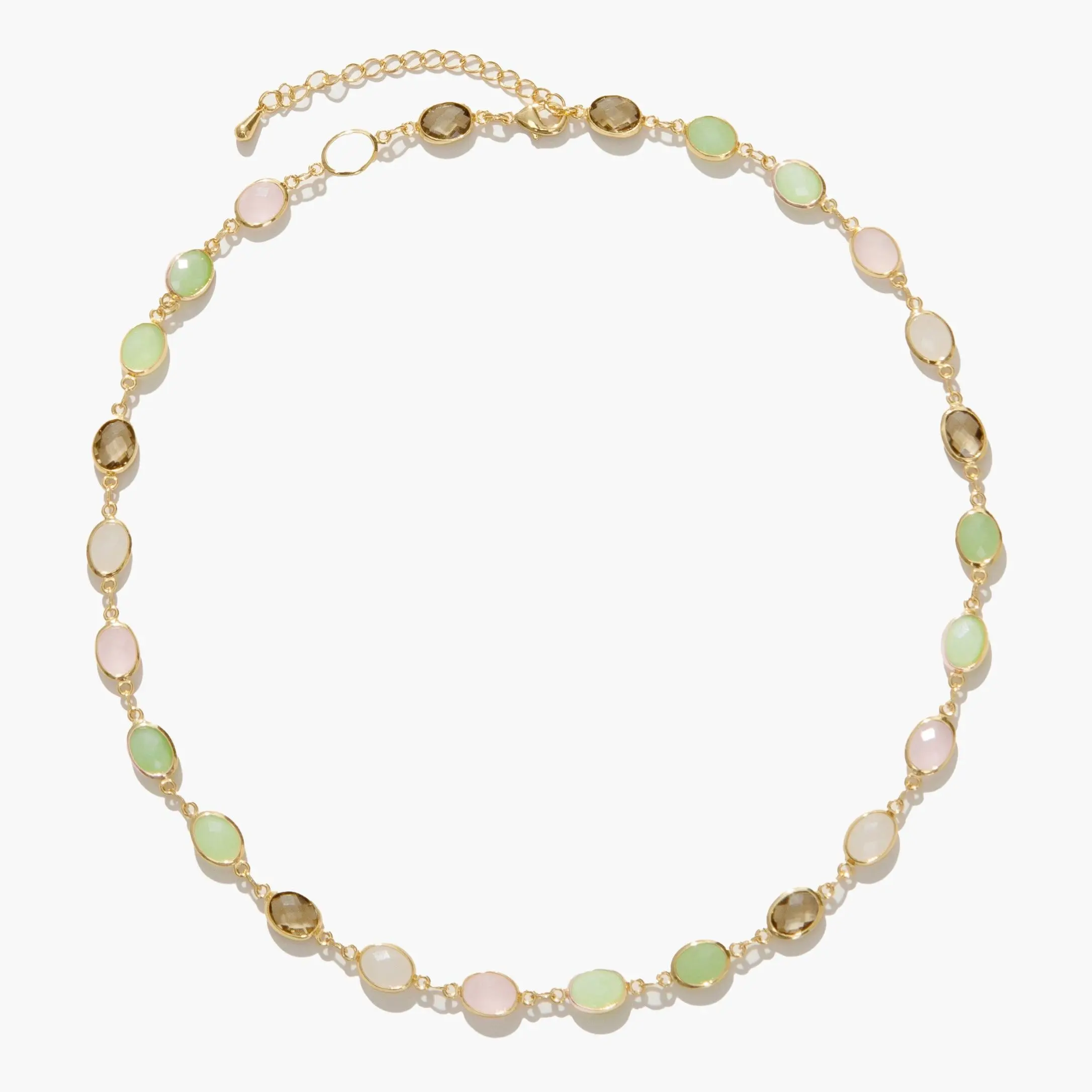 en route 18K Gold Plated Whimsical Romance Stone Necklace, Elegant Morandi-inspired Jewelry, Versatile Everyday Piece for Casual Outfits, Layering or Set Styling