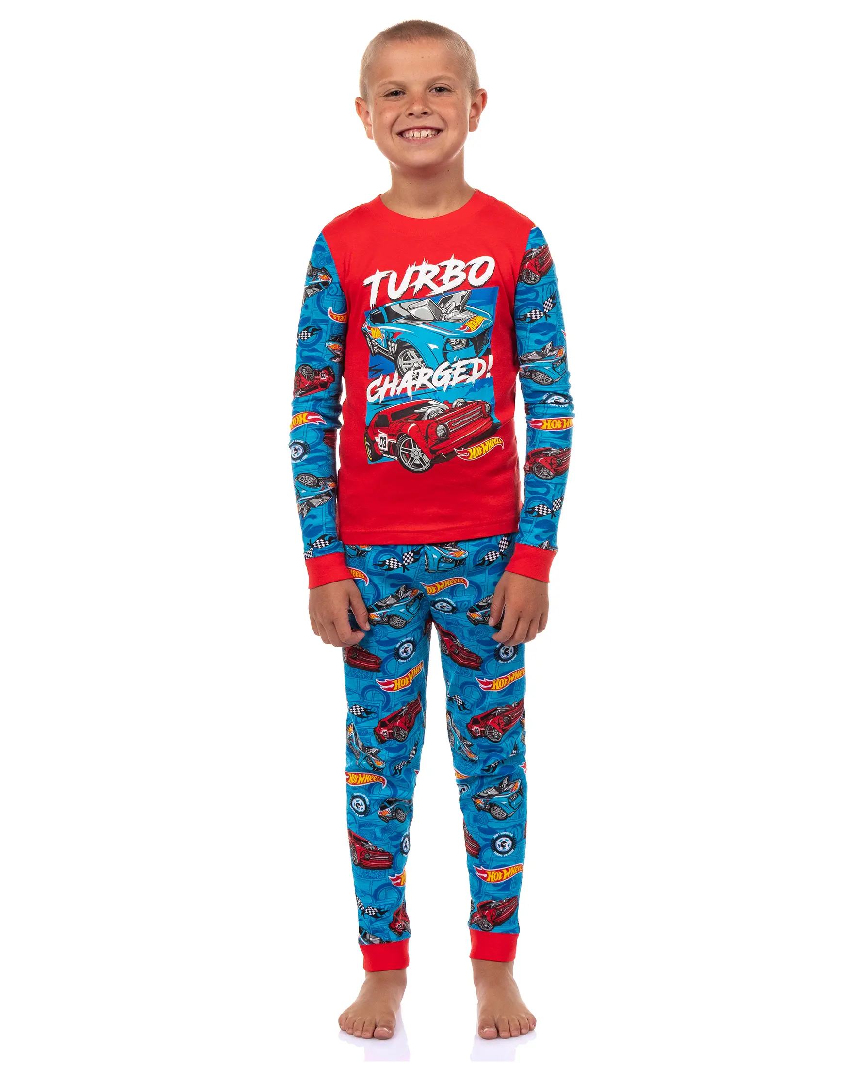 Hot Wheels Pajamas Boys' Turbo Charged Tight Fit 2-Piece Sleep Set