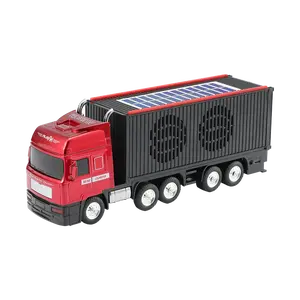 WSTER WS-691 Truck Car Solar Model Speaker Wireless Bluetooth Speaker Container Gift Desktop Ornaments