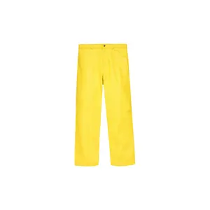 Sp5der Debossed Web Leather Pant "Yellow" M11PA006W2YL