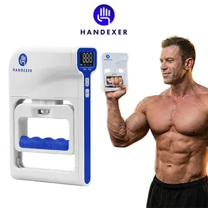 Handexer Digital Hand Dynamometer 265lb/120kg - Grip Strength Tester & Hand Grip Strengthener with LCD - Adjustable Hand Grip for Climbing, Rehab, Home Gym & TikTok Challenge