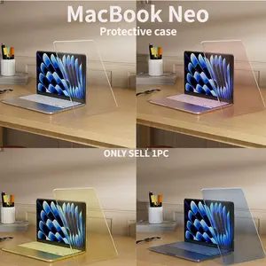 2026 New MacBook Neo 13-inch Scratch-Resistant Case (Model Neo-A3404 A18 Pro) is available in four colors: Pink, Indigo , Citrus Yellow, and Crystal Clear. Neo Laptop Case Cover Protector