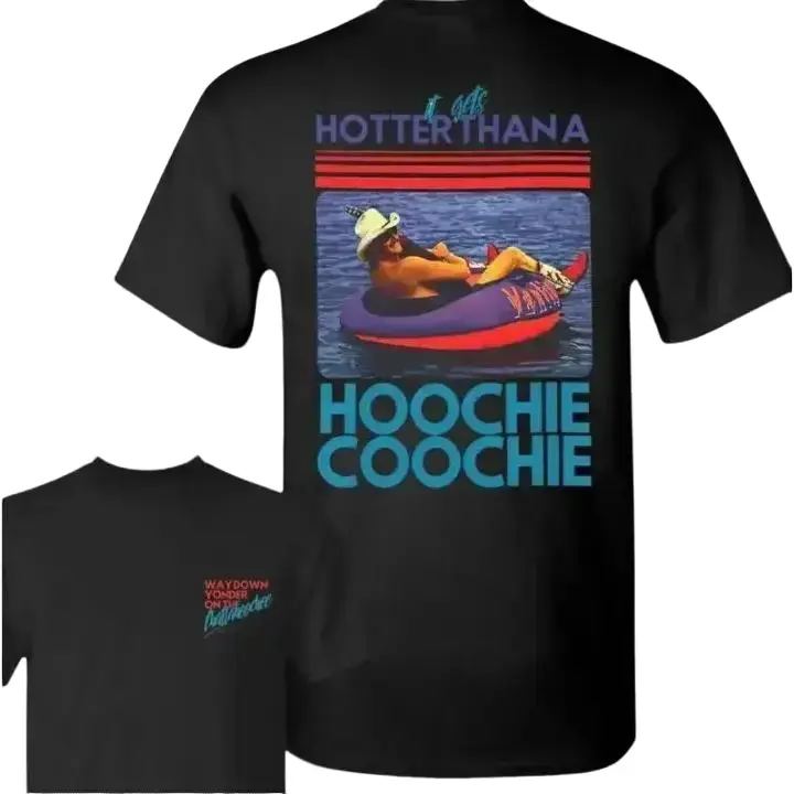 Hotter Than a Hoochie Coochie Graphic T Shirt Unisex Country Concert Tee Western Summer Shirt Nashville Music Festival Outfit Soft Breathable Cotton Lake Party Streetwear Trendy Cowboy Vibe Gift,fathers day gift ideas tiktok shop.........