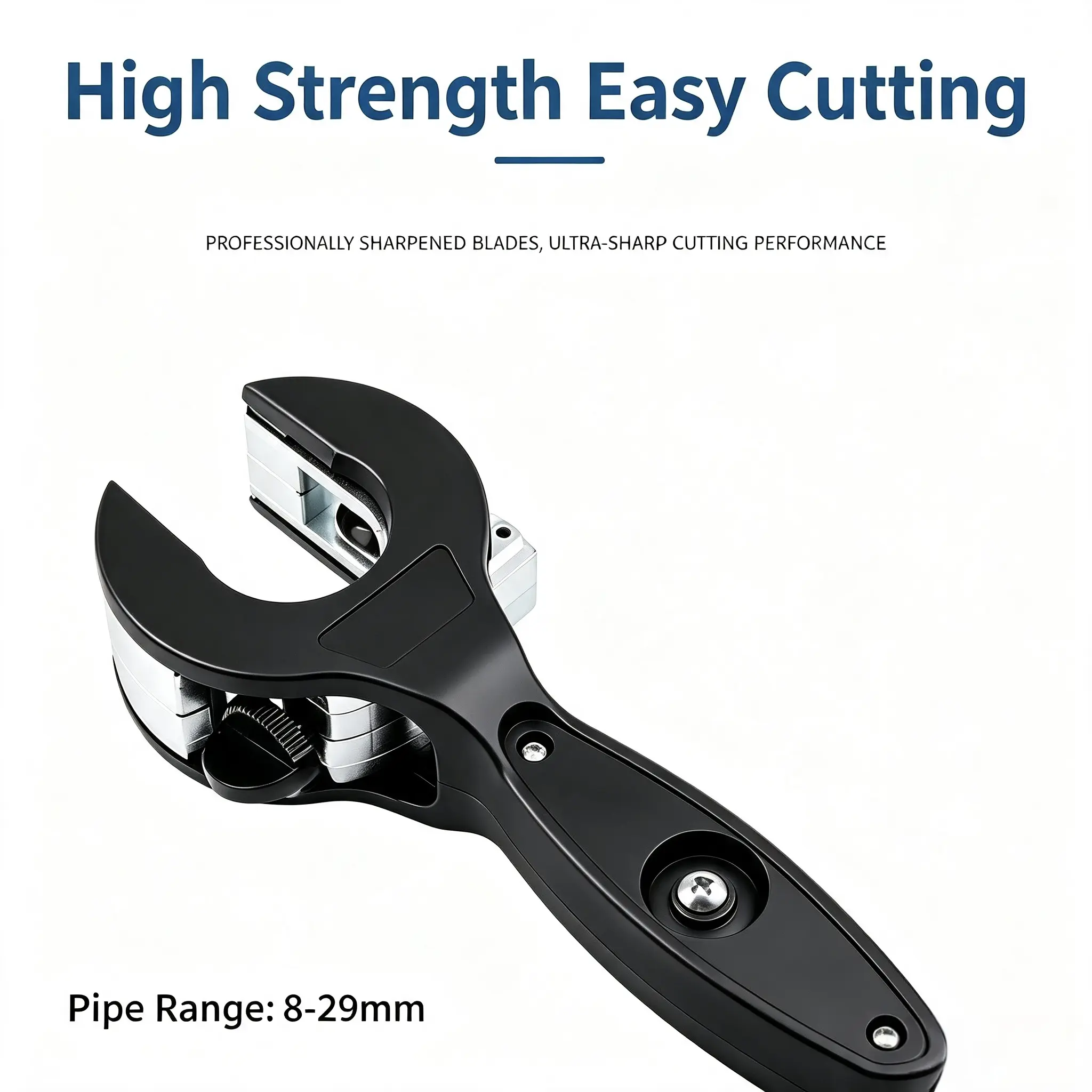 Handheld Ratchet Tube Groove Cutter (8-29mm) - Quick Cut, Precision and Efficiency Versatile Cutting Tool for Copper, Aluminum, Plastic, Heat-Fused PVC Tubing, Plumbing Repair, DIY Projects