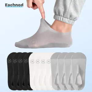 Men's Ultra-Thin Mesh No-Show Socks - 6 Pack Breathable Invisible Ankle Socks Low-Cut with Anti-Slip Heel, Summer Cotton Blend