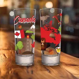 Canada Tequila Shot Glasses, Personalized Shots Gifts, Drinkware Set Birthday Gift