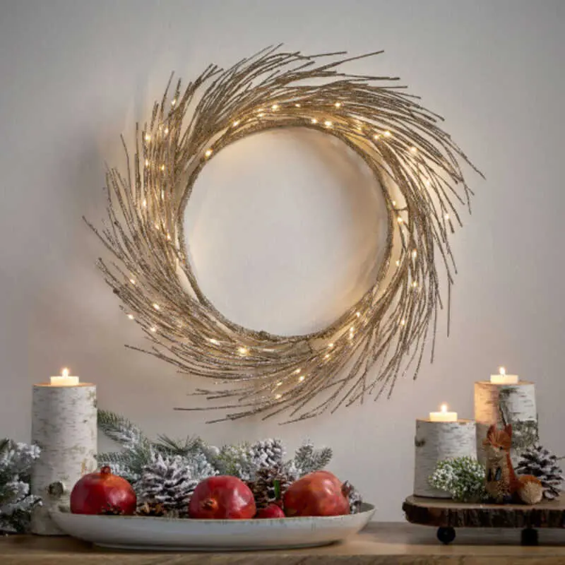 PAPER WREATH WITH LED LIGHTS easy-to-use, holiday festivities