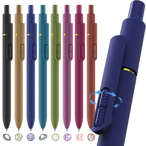Hiacry 8 Pack Colorful Gel Ink Pens，Quick-Dry 0.7mm Fine Point Fidget Pens for Smooth Writing, Journaling & Drawing, Aesthetic Vintage Color Pens for Women, School & Office Supplies (Vintage Colors)