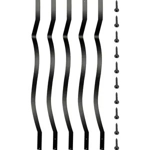 Deck Balusters 26-Pack Metal Spindles for Outdoor Wood and Composite Deck, 32.25 x 1 Inch Staircase Balusters With Screws, Aluminum Alloy Railing Spindles, Suitable for Porch, Patio, and Exterior Decking