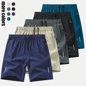 Men's 5-Pack Quick-Dry Athletic Shorts Fashionable Versatile Outdoor Casual Shorts  Zipper pocket suitable for sports, running, and playing ball