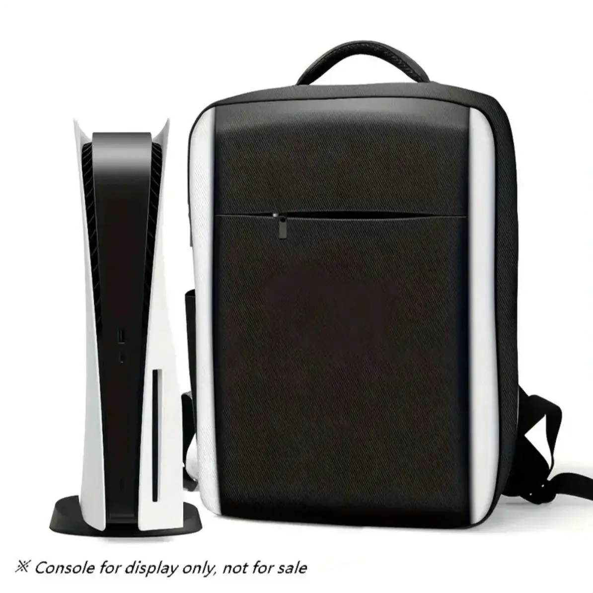 Travel Zip Backpack Compatible with PS5 Console, Durable Carry Case with Earphone Holder and Game Disc Storage, Sony PlayStation 5 Accessories, Travel Backpacks, Zipper Backpack, Multifunction Backpack