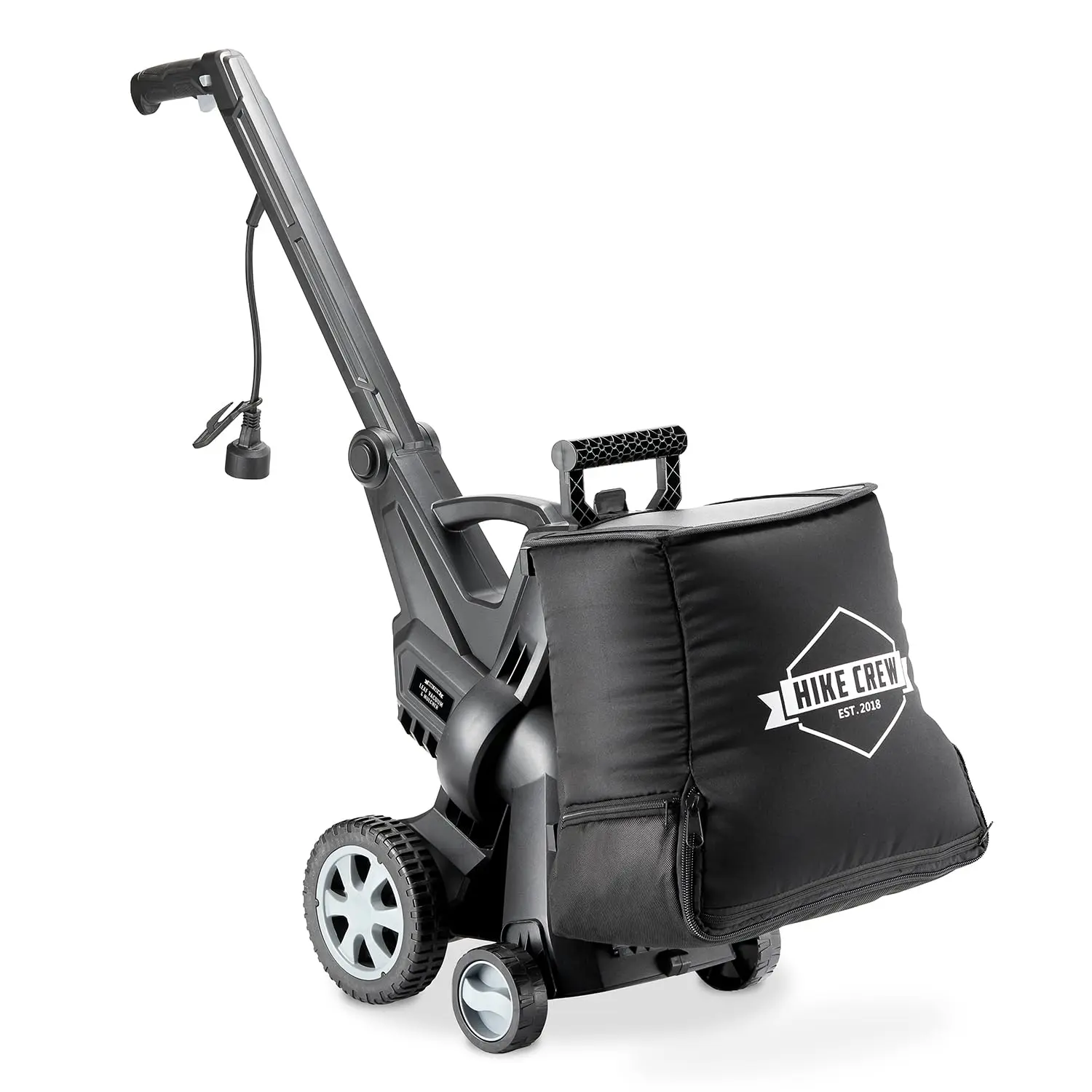 Hike Crew Leaf Vacuum Mulcher - Outdoor Shredder, 15:1 Mulching Ratio, 10-Gal Collection Bag, Suitable for 1500 Sq Ft Driveways
