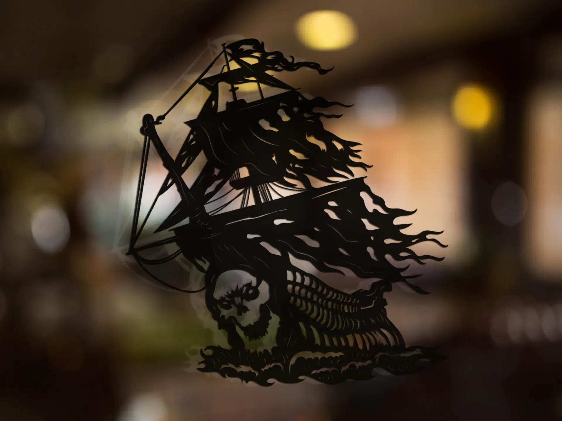 Sail the Seven Seas - Pirate Ship Vinyl Decal - Customizable Size and Color truck sticker car exterior pickup truck