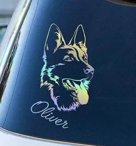 German Shepherd Decal with Name