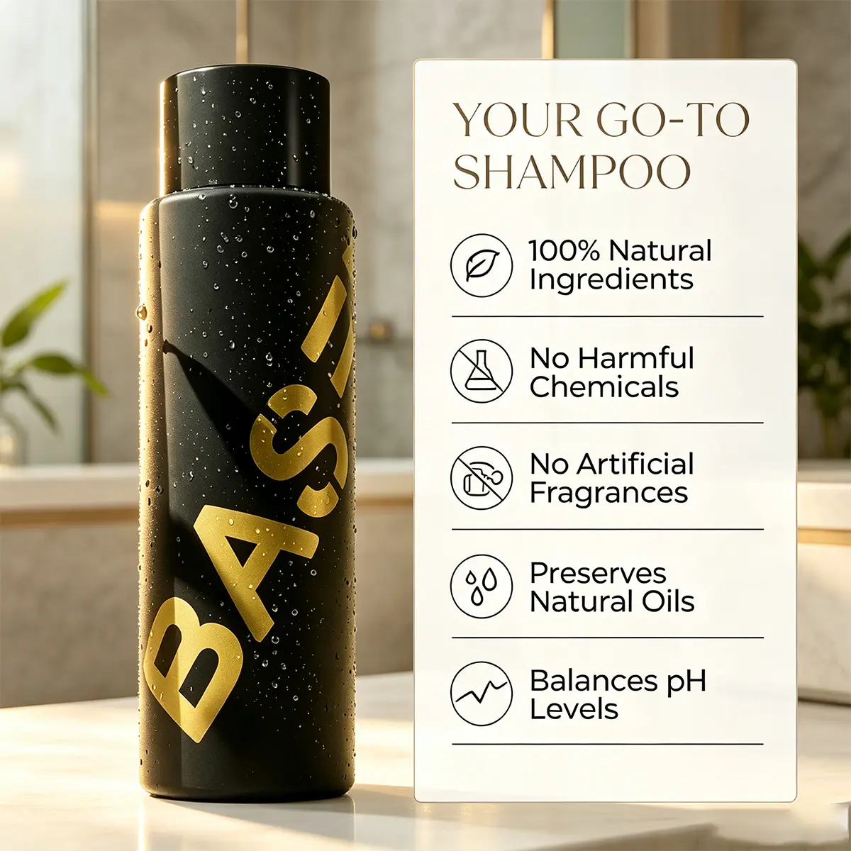 BASED Bodyworks Rejuvenating Shampoo Cleansing Shampoo For Men Men's Hair Care