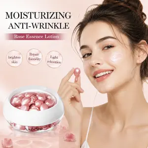 30PCS Rose Essence Capsules,Firming & Anti Wrinkle Tender Skin,Deep Repairing,Anti‑Yellowing + Skin Brightening,Deep Hydrating,Suitable for All Skin Types, Daily Facial Skincare Essentials